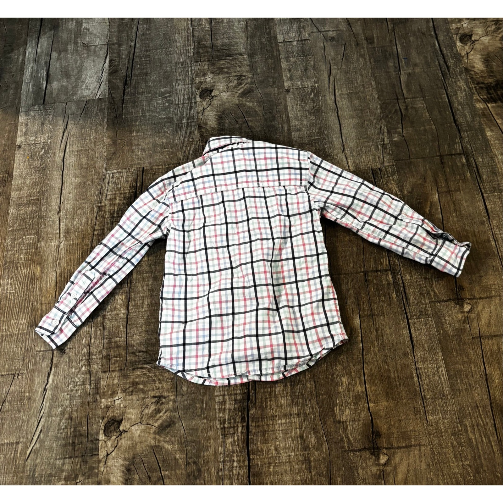 Carters Toddler Boys 3t Plaid Long Sleeve Button Up Shirt Casual Everyday